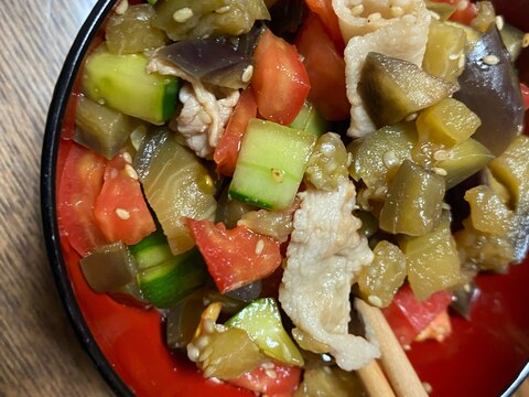 夏野菜たっぷりそうめん